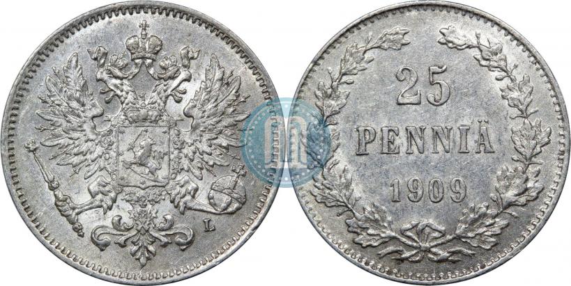Фото 25 пенни 1909 года L 