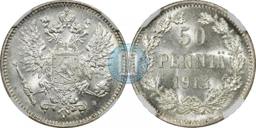 Фото 50 пенни 1914 года S 