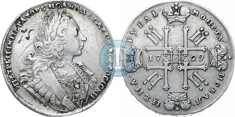 Фото 1 рубль 1729 года  "Тип 1729"