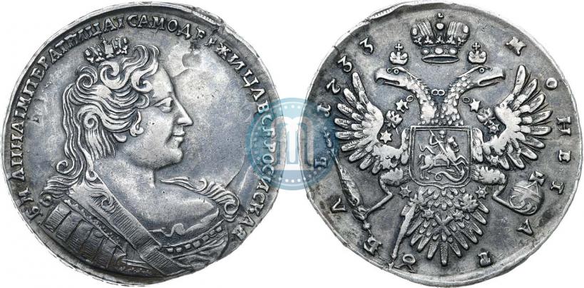 Фото 1 рубль 1733 года  