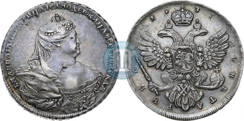 Picture 1 rouble 1737 year  "Moscow type"