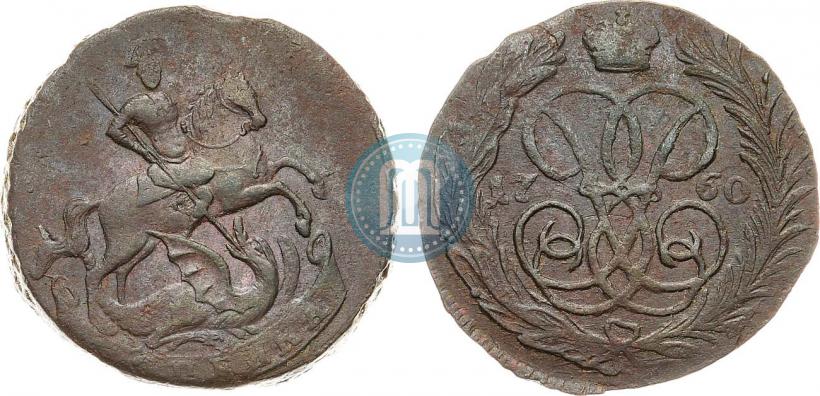 Picture 1 kopeck 1760 year  