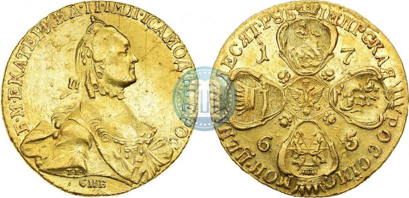 Picture 10 roubles 1765 year СПБ 
