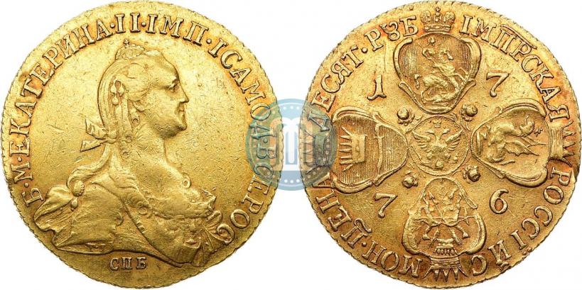 Picture 10 roubles 1776 year СПБ 