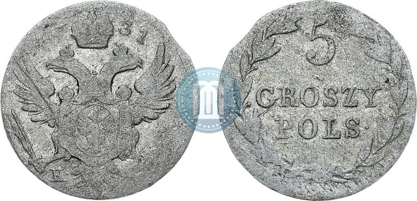 Фото 5 грошей 1831 года KG 
