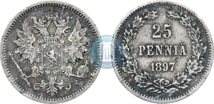 Фото 25 пенни 1897 года L 