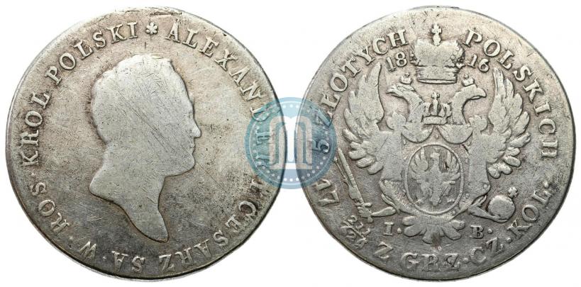 Picture 5 złotych 1816 year IB 