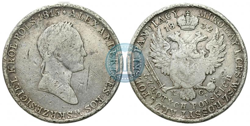 Picture 5 złotych 1832 year KG 