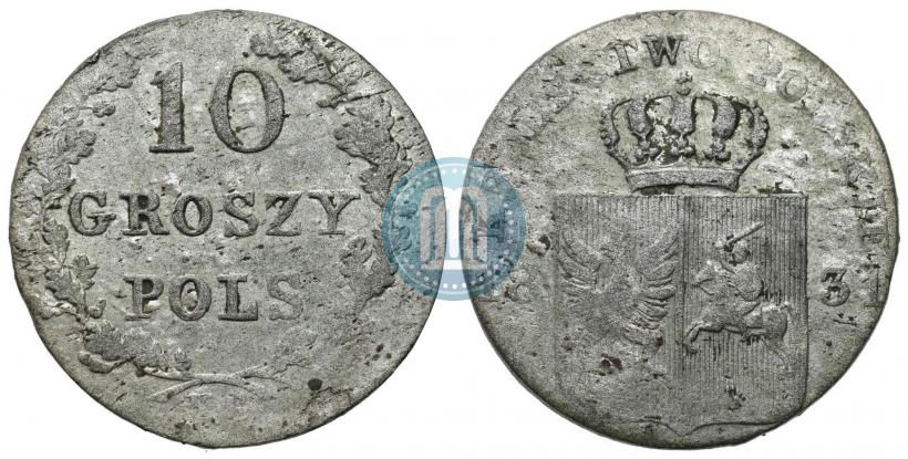 Picture 10 groszy 1831 year KG "Polish uprising"