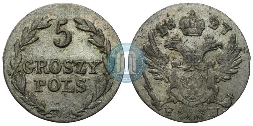 Picture 5 groszy 1827 year FH 