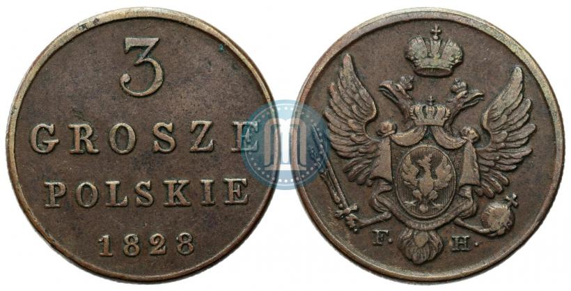 Picture 3 grosze 1828 year FH 