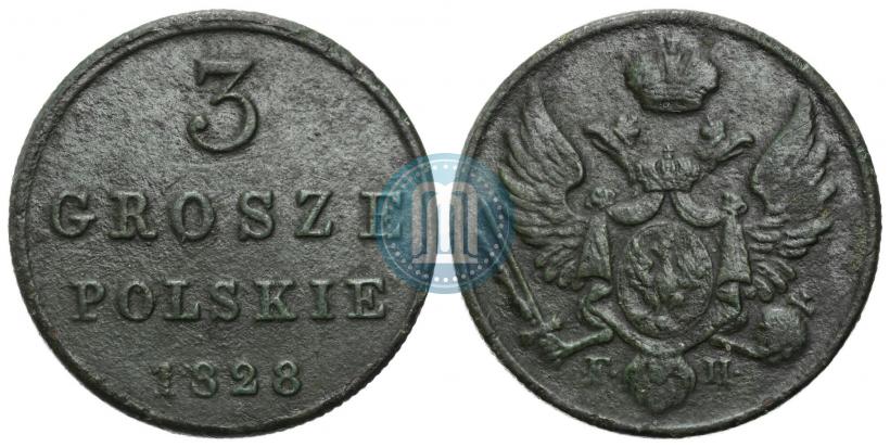 Picture 3 grosze 1828 year FH 