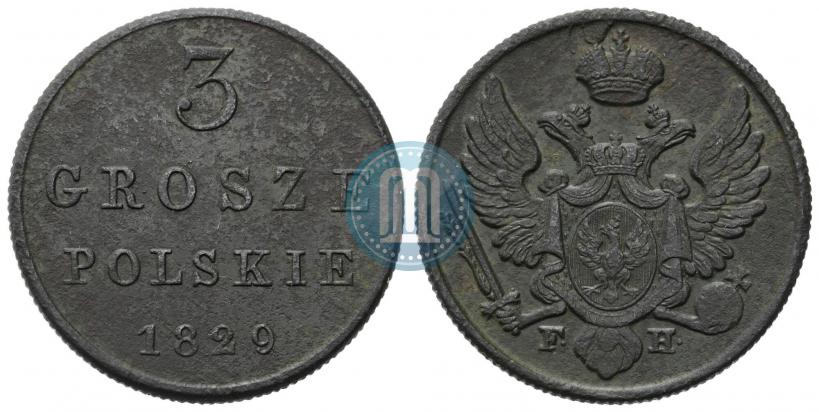 Picture 3 grosze 1829 year FH 