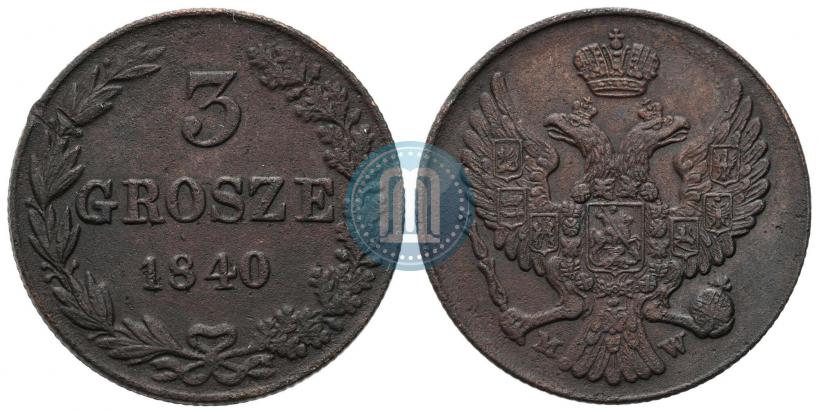 Picture 3 grosze 1840 year MW 