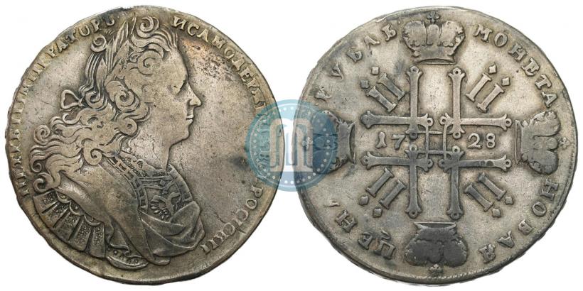 Picture 1 rouble 1728 year  "Type of 1727"