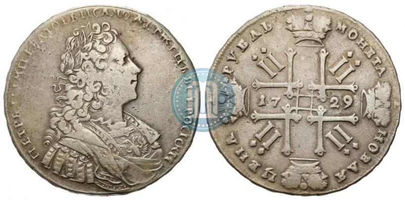 Фото 1 рубль 1729 года  "Тип 1728"