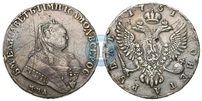 Picture 1 rouble 1751 year ММД 
