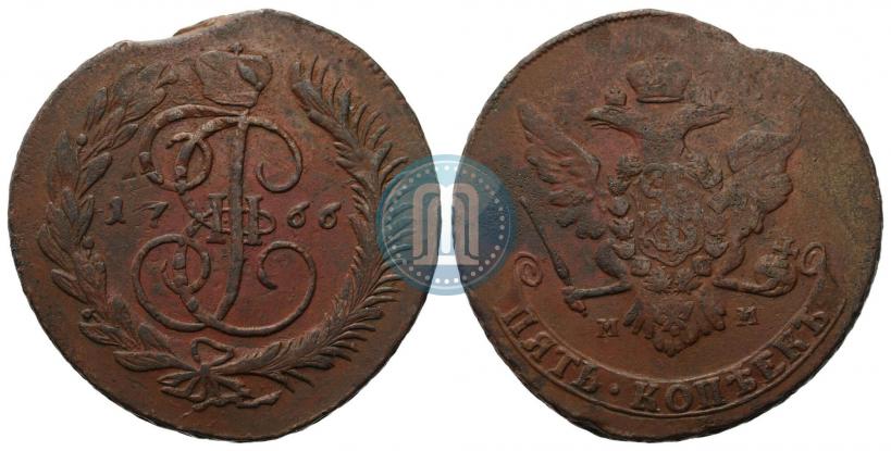 Picture 5 kopecks 1766 year ММ 