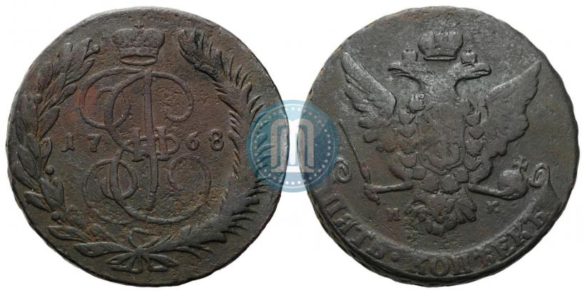 Picture 5 kopecks 1768 year ММ 