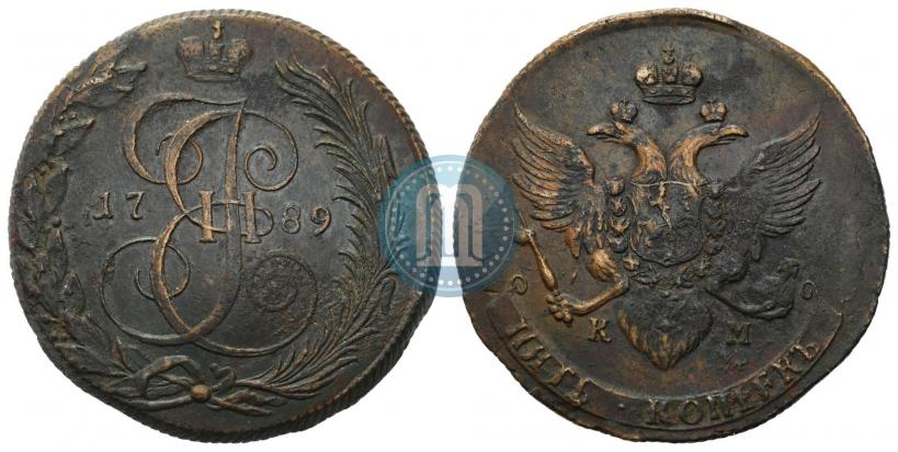 Picture 5 kopecks 1789 year КМ 
