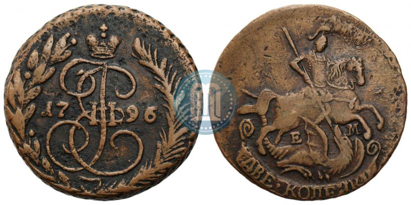 Picture 2 kopecks 1796 year ЕМ 