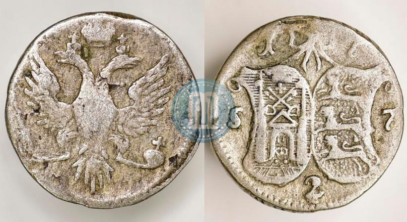 Фото 2 копейки 1757 года  "Ливонез"