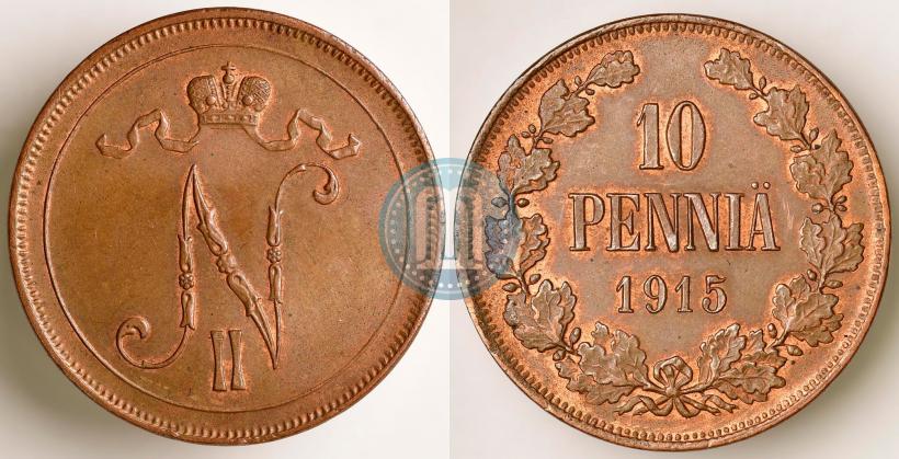 Фото 10 пенни 1915 года  
