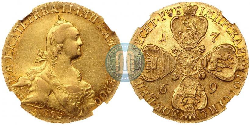 Фото 10 рублей 1769 года СПБ 