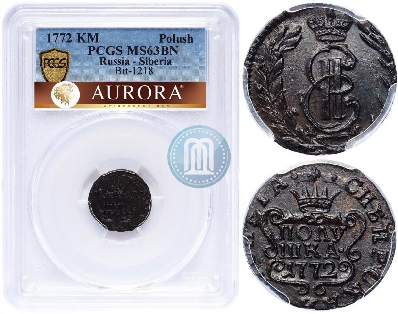 Фото Полушка 1772 года КМ 