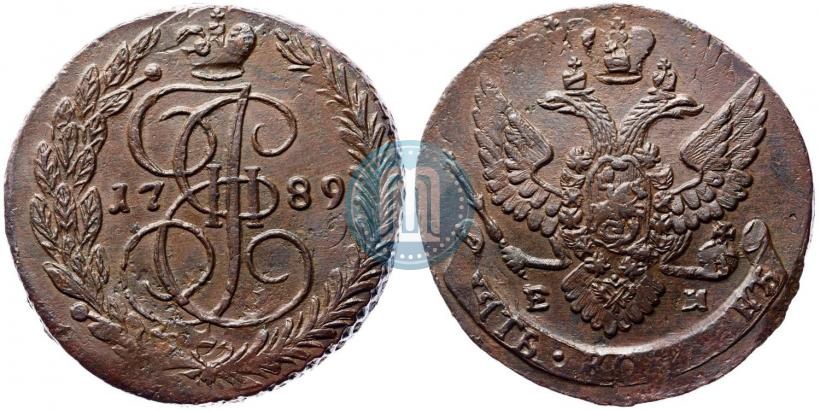 Фото 5 копеек 1789 года ЕМ 