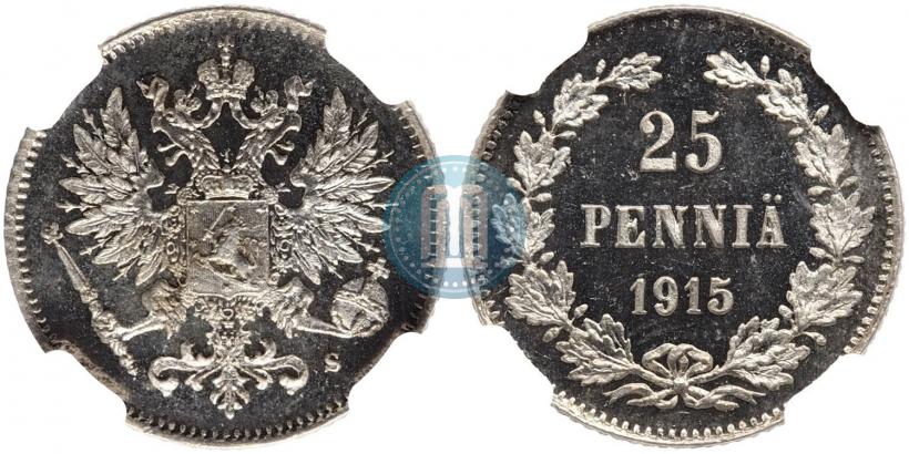 Picture 25 pennia 1915 year S 