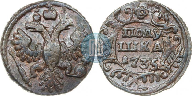 Фото Полушка 1735 года  