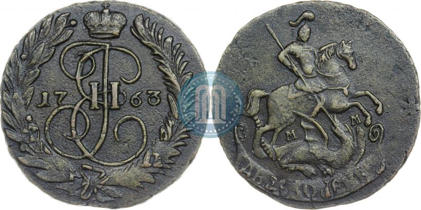 Фото 2 копейки 1763 года ММ 