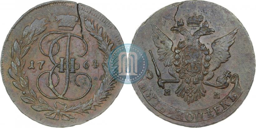 Picture 5 kopecks 1764 year ММ 