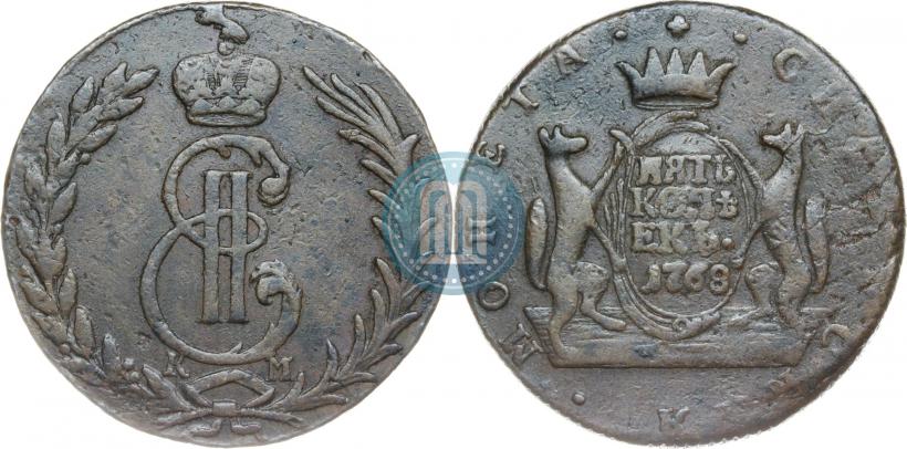 Фото 5 копеек 1768 года КМ 