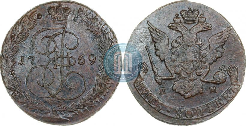 Фото 5 копеек 1769 года ЕМ 