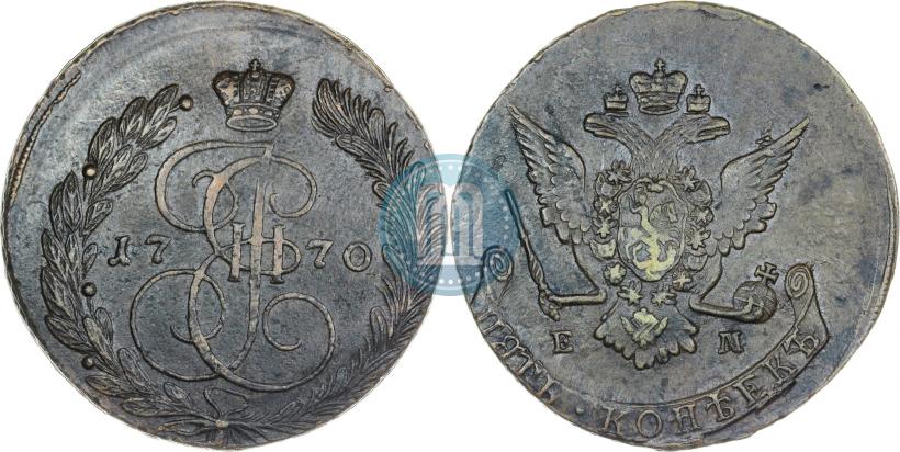 Фото 5 копеек 1770 года ЕМ 