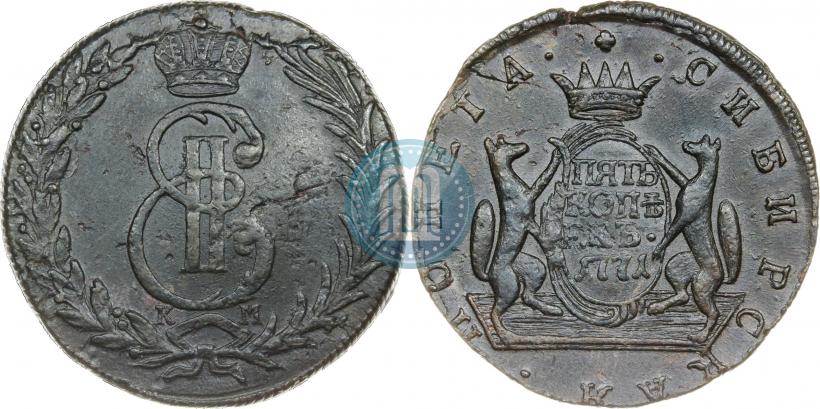Фото 5 копеек 1771 года КМ 