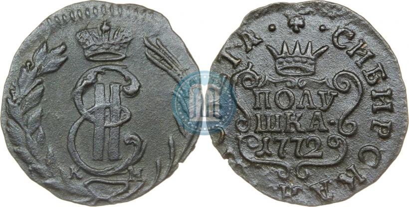 Фото Полушка 1772 года КМ 