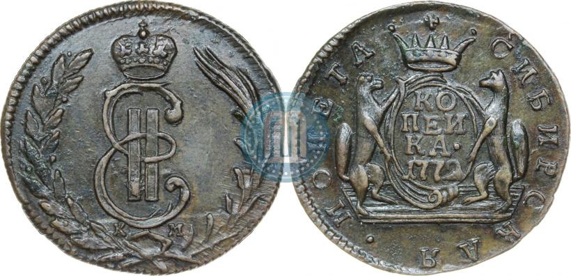 Фото 1 копейка 1772 года КМ 