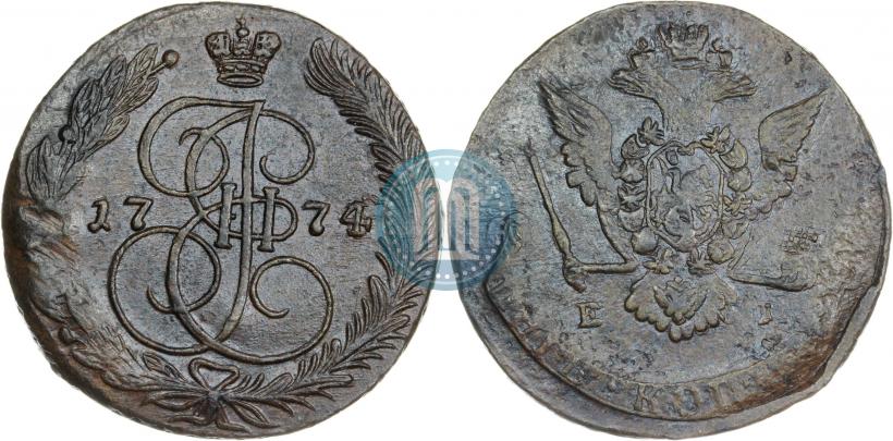 Фото 5 копеек 1774 года ЕМ 