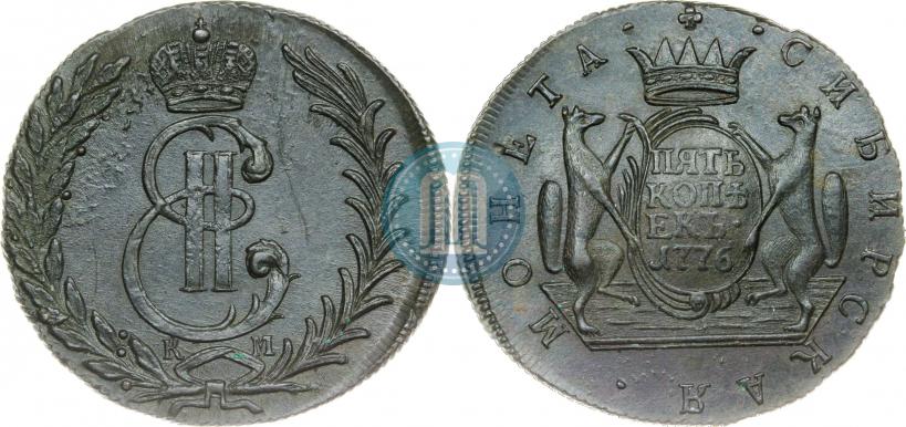 Фото 5 копеек 1776 года КМ 