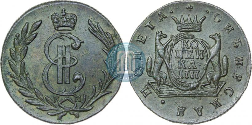 Фото 1 копейка 1777 года КМ 