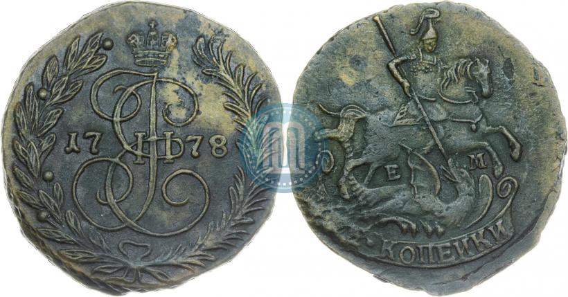 Фото 2 копейки 1778 года ЕМ 