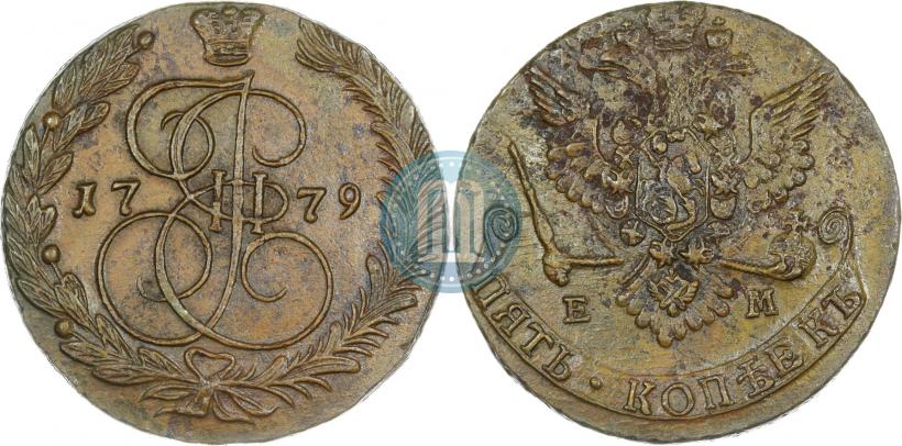 Picture 5 kopecks 1779 year ЕМ 