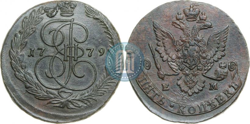 Picture 5 kopecks 1779 year ЕМ 