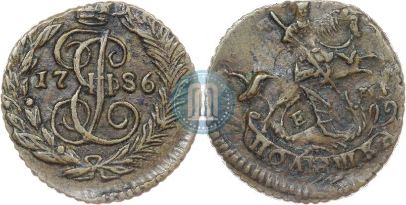 Фото Полушка 1786 года ЕМ 