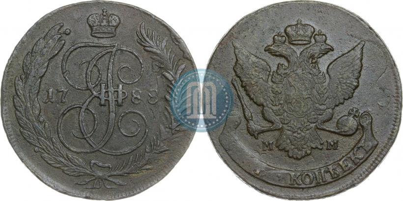 Фото 5 копеек 1788 года ММ 