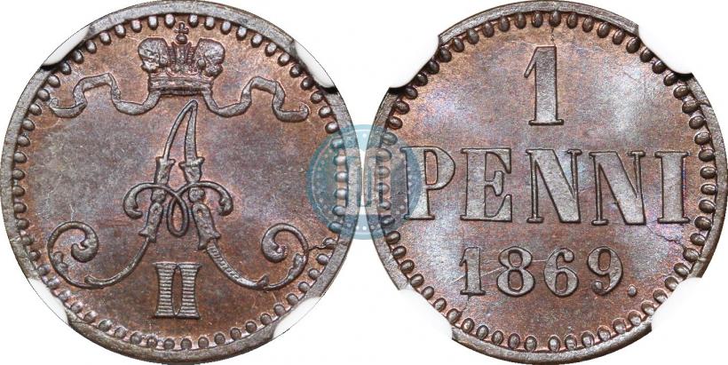 Picture 1 penni 1869 year  