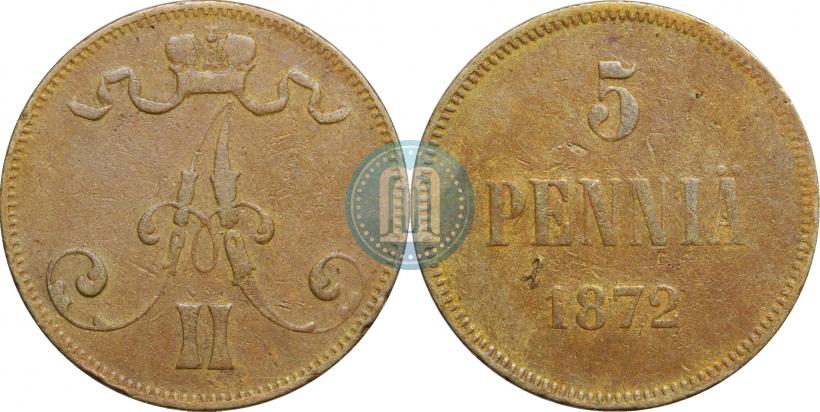 Фото 5 пенни 1872 года  